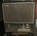 VOX 2x12" cab with SELMER speakers and a LESLIE valve amp.